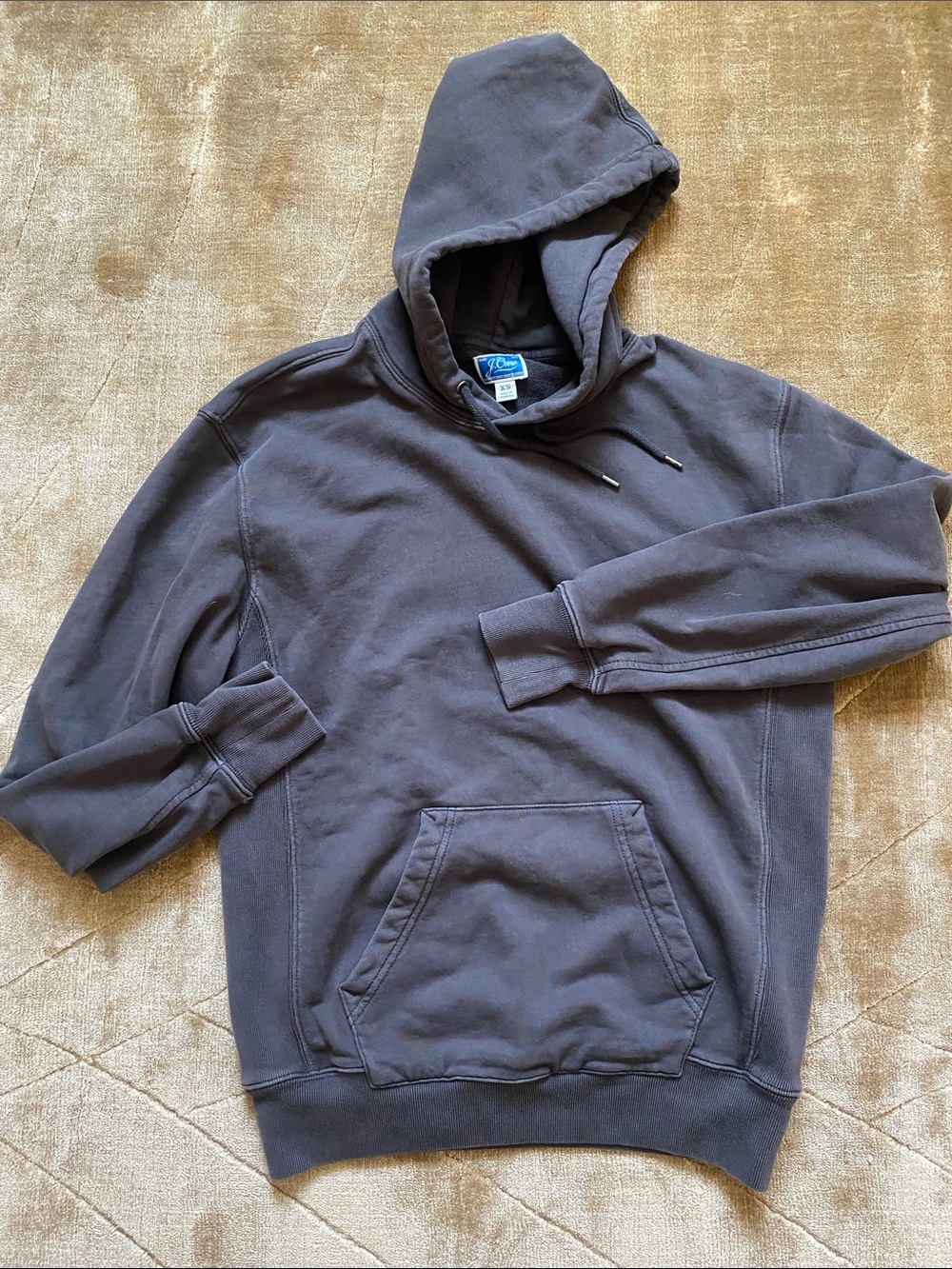 J. Crew vintage style Hoodie in Charcoal Gray